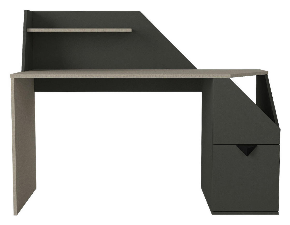 Schreibtisch Gusto grau anthrazit B/H/T: ca. 140x74x60 cm Gusto - anthrazit/grau (140,00/74,00/60,00cm) - moebel17