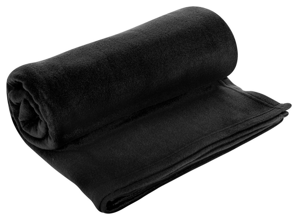 Fleecedecke Fleecedecke 140x190cm schwarz - schwarz (140,00/190,00cm)