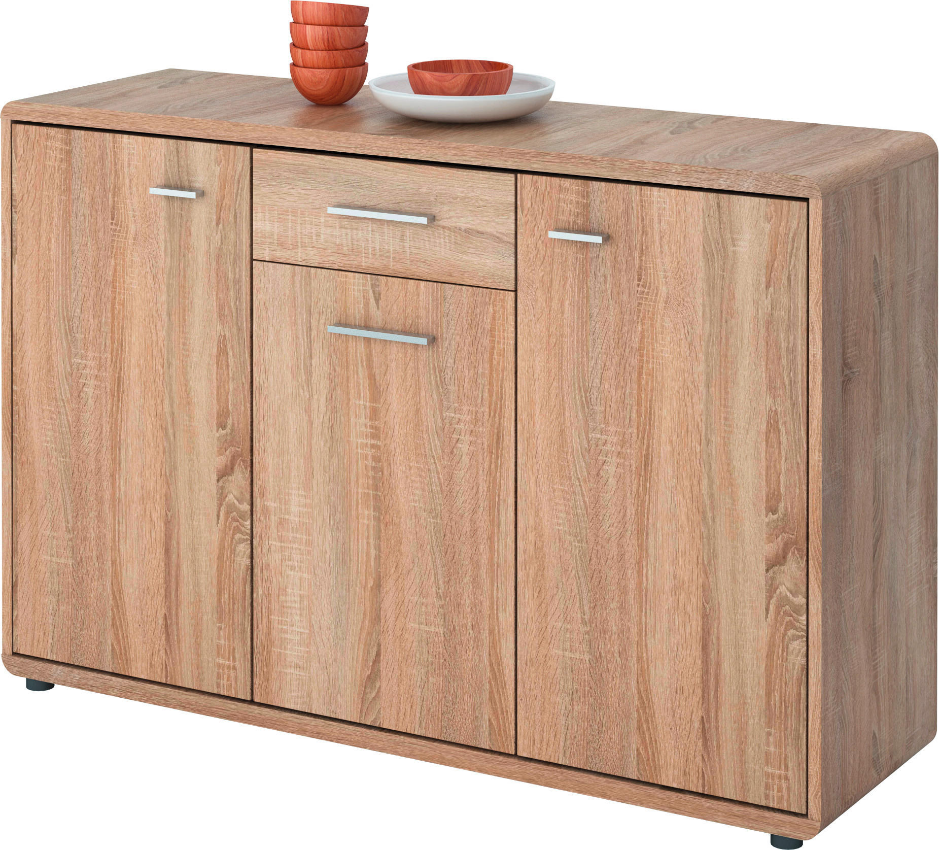 Kommode Fontana Eiche Sonoma Nachbildung B/H/T: ca. 132x87x40 cm Fontana - Eiche (132,00/87,00/40,00cm)