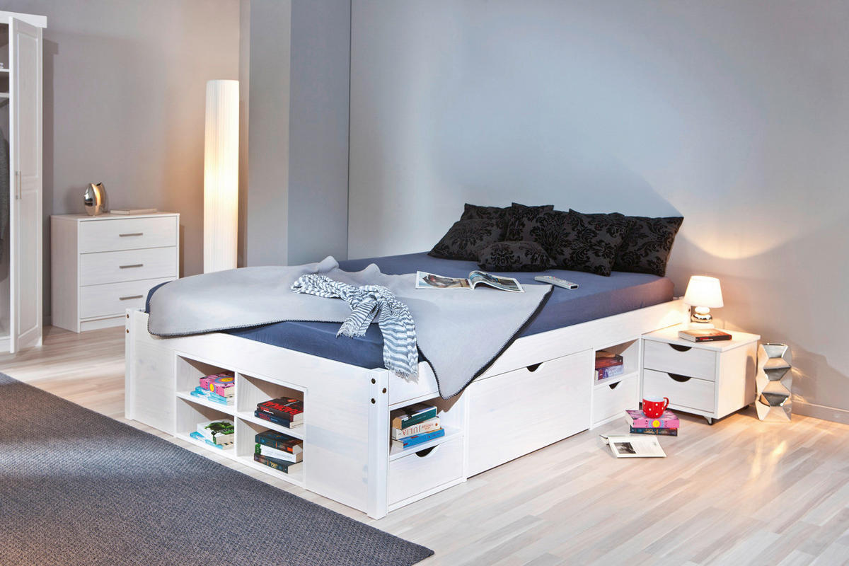 Funktionsbett Till weiß Liegefläche B/L: ca. 180x200 cm Till - weiß (186,00/48,00/209,00cm) - Inter Link
