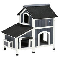 PawHut Katzen-Zubehör grau Edelstahl B/H/L: ca. 65x96x85,5 cm Katzenhaus - grau (85,50/65,00/96,00cm) - PawHut