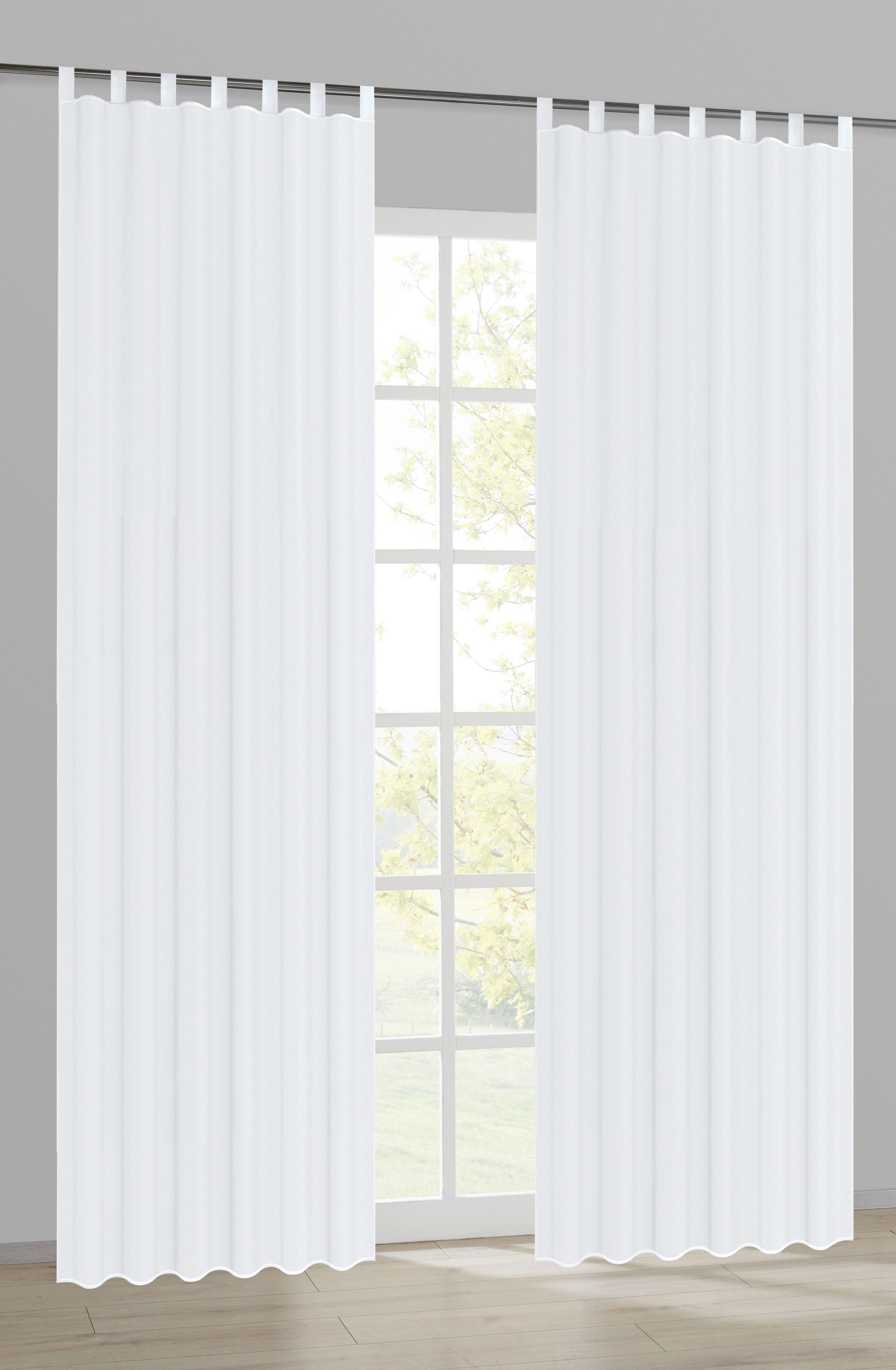 Kombivorhang Nouveau weiß B/L: ca. 140x175 cm Nouveau - weiß (140,00/175,00cm) - POCOline
