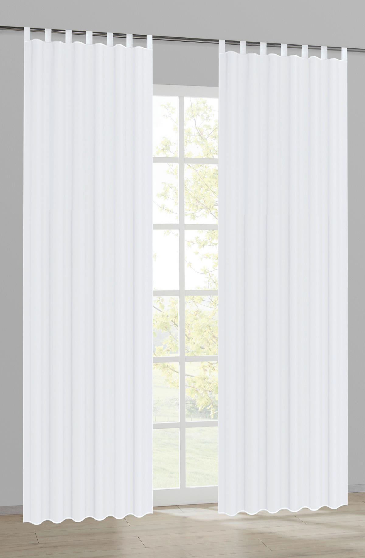 Kombivorhang Nouveau weiß B/L: ca. 140x175 cm Nouveau - weiß (140,00/175,00cm) - POCOline