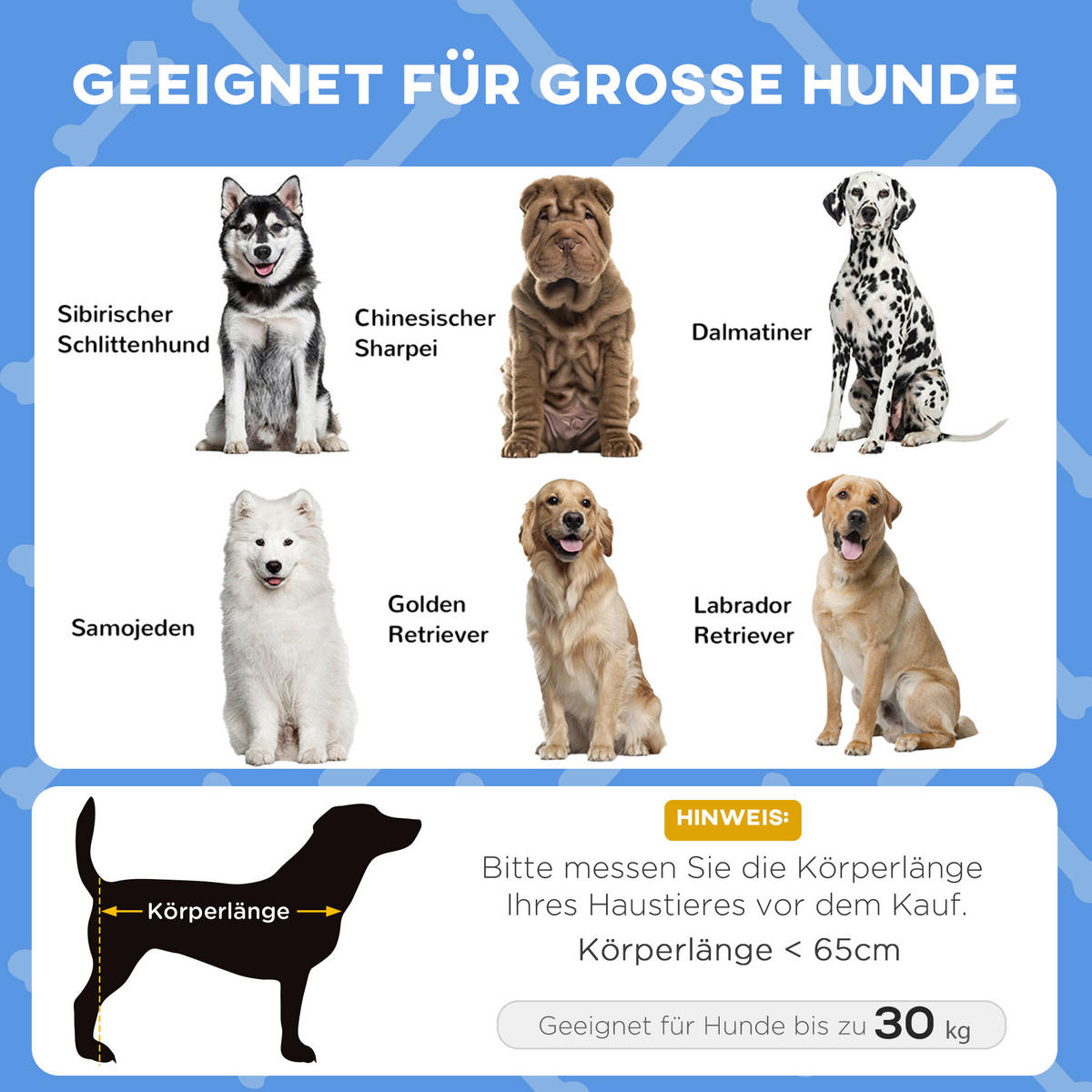 PawHut Hunde-Zubehör blau Edelstahl B/H/L: ca. 76x106x94 cm Erhöhtes_Hundebett - blau (94,00/76,00/106,00cm) - PawHut