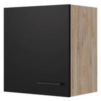 Hängeschrank Capri schwarz matt B/H/T: ca. 50x54,8x32 cm Capri - schwarz/Oak (50,00/54,80/32,00cm) - Flex-Well