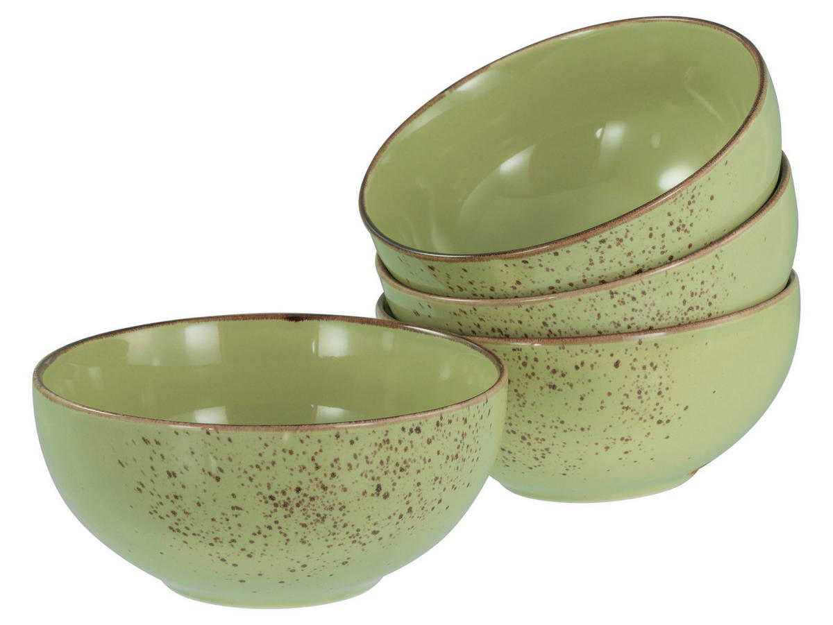 CreaTable Schüssel-Set Nature Collection Green grün Steinzeug Nature Collection Green - grün - CreaTable