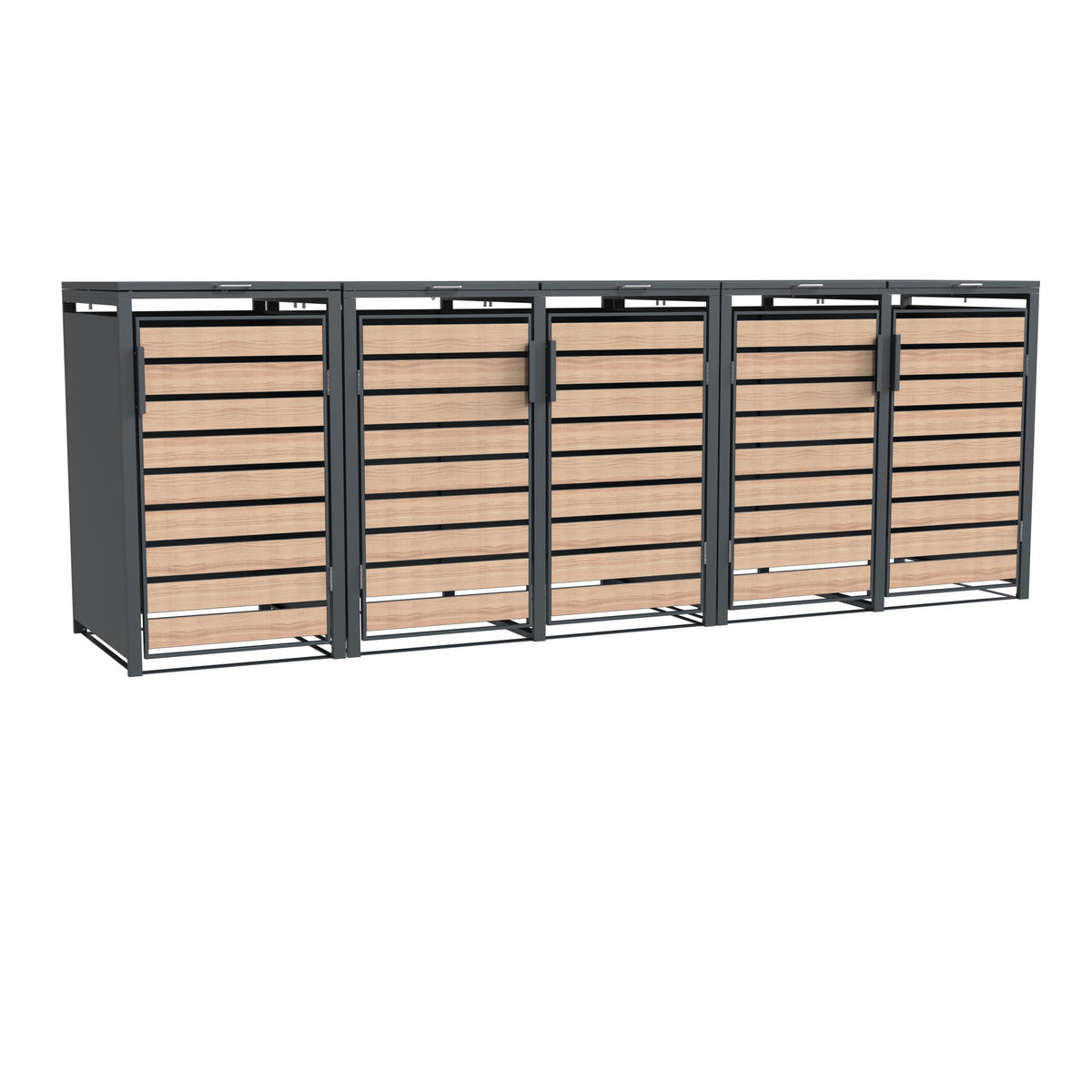 Westmann Mülltonnenbox Lacina braun B/H/L: ca. 332x116x80 cm Lacina - braun (80,00/332,00/116,00cm) - Westmann