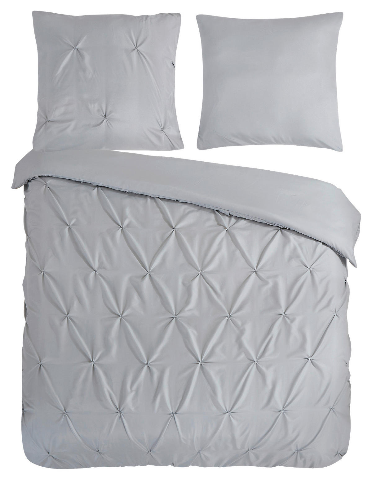 Bettwäsche Elegance silber Polyester B/L: ca. 200x200 cm Elegance - silber (200,00/200,00cm) - Pure