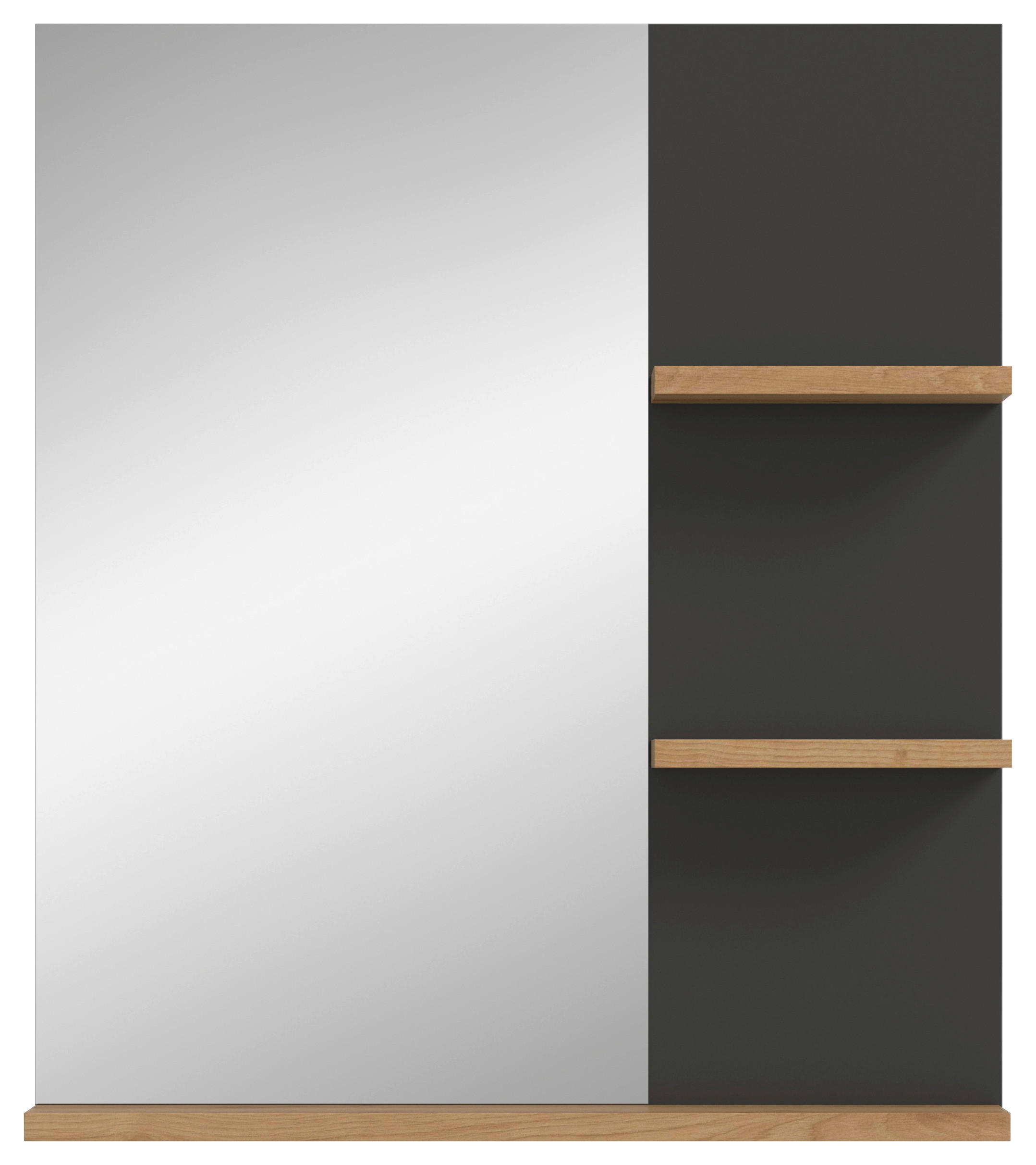 Wandspiegel Canu Basalt Eiche Artisan Nachbildung B/H/T: ca. 63x73x16 cm Canu - Eiche/Basalt (63,00/73,00/16,00cm) - xonox.home