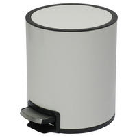 Treteimer weiß Metall H/D: ca. 24x20 cm ca. 3 l Treteimer_Nizza 3l weiß - weiß/schwarz (20,00/24,00cm) - POCOline