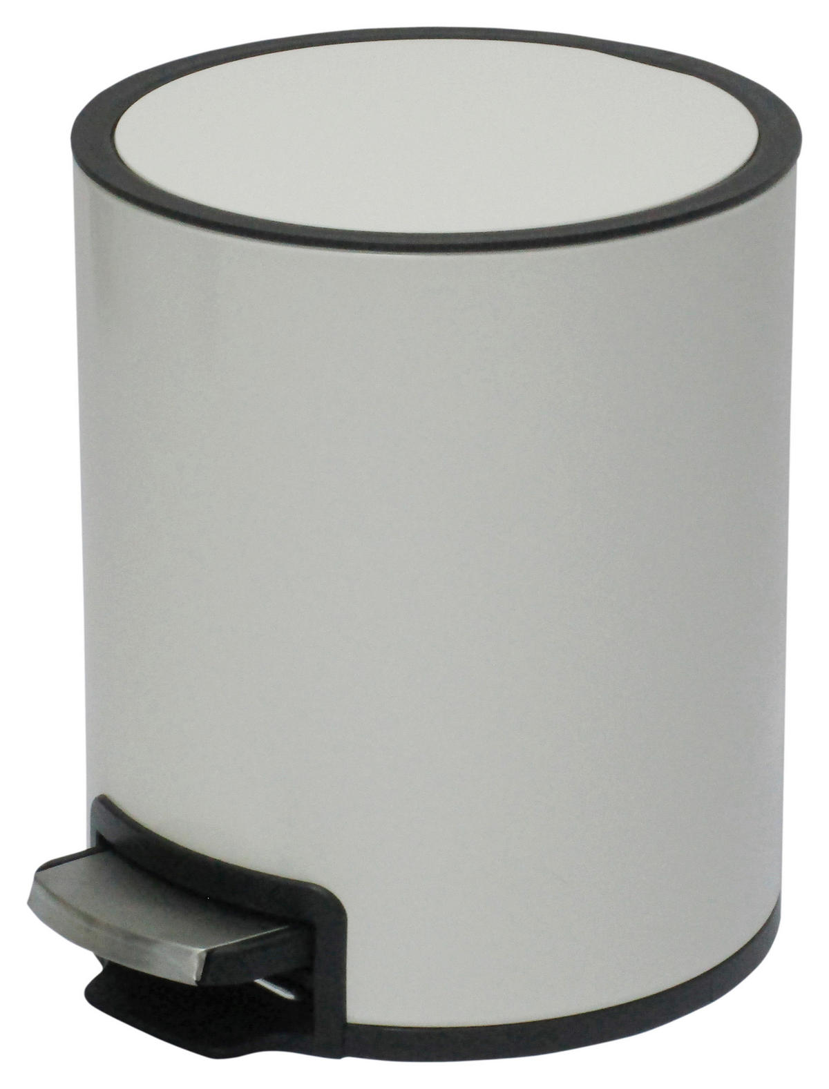 Treteimer weiß Metall H/D: ca. 24x20 cm ca. 3 l Treteimer_Nizza 3l weiß - weiß/schwarz (20,00/24,00cm) - POCOline