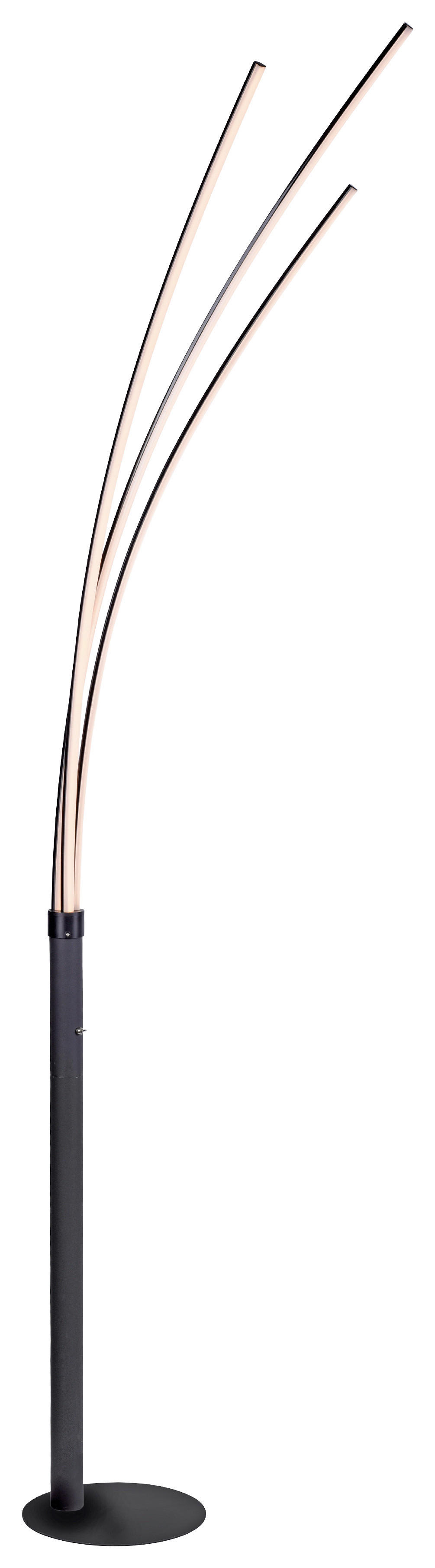 Just Light LED-Stehleuchte MAJA 15383-18 schwarz Eisen Kunststoff B/H/T: ca. 58x215x80 cm 3 Brennstellen MAJA - schwarz (58,00/215,00/80,00cm) - Just Light
