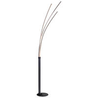 Just Light LED-Stehleuchte MAJA 15383-18 schwarz Eisen Kunststoff B/H/T: ca. 58x215x80 cm 3 Brennstellen MAJA - schwarz (58,00/215,00/80,00cm) - Just Light