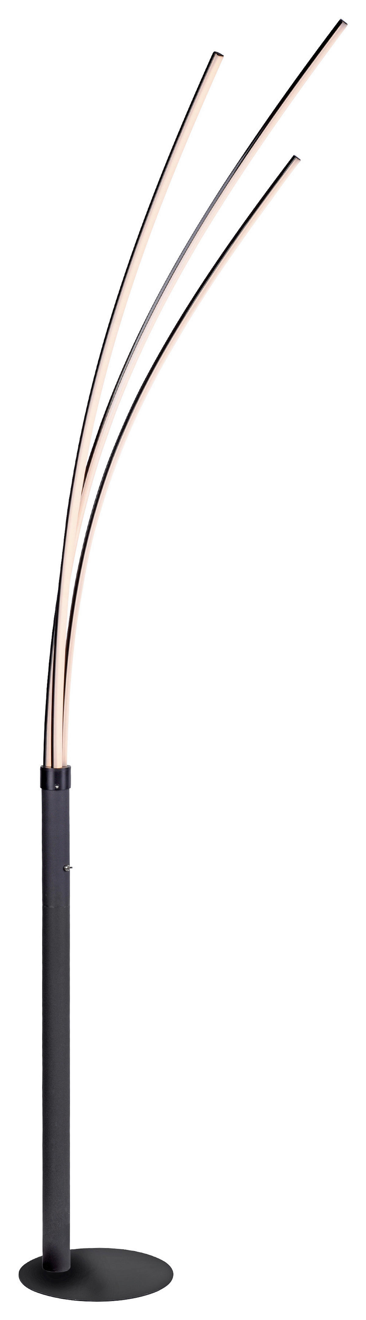 Just Light LED-Stehleuchte MAJA 15383-18 schwarz Eisen Kunststoff B/H/T: ca. 58x215x80 cm 3 Brennstellen MAJA - schwarz (58,00/215,00/80,00cm) - Just Light