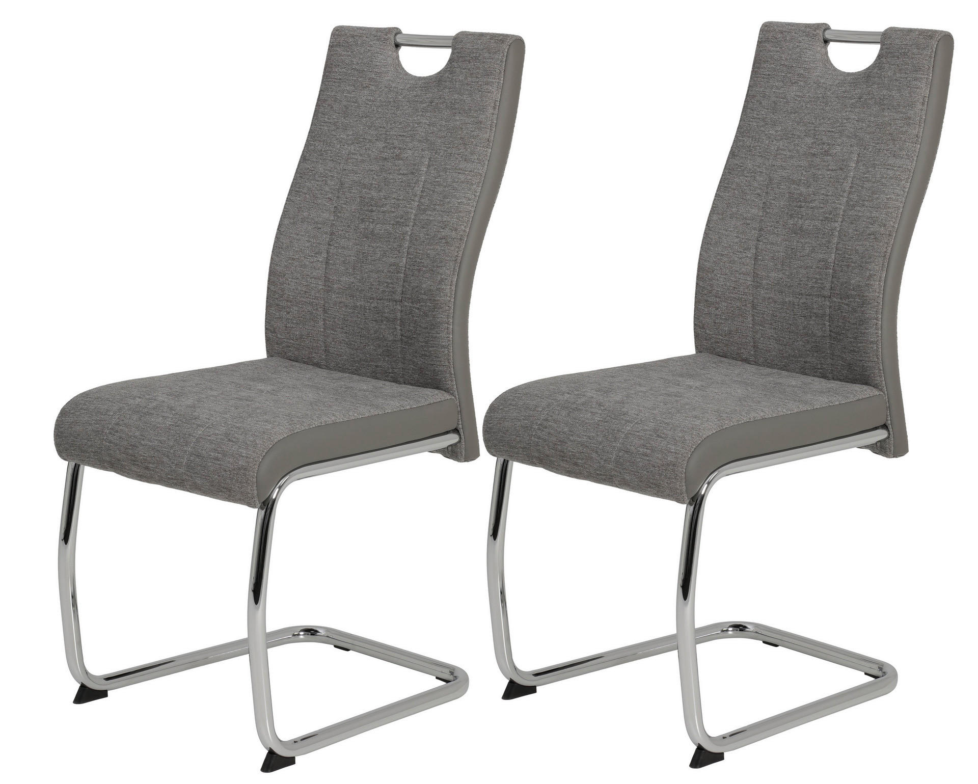 Schwingstuhl Alina 2er Set grau B/H/T: ca. 43x59x98 cm Alina 2er Set - Chrom/grau (43,00/59,00/98,00cm) - Hela