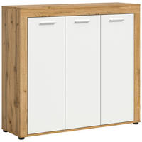 Schuhschrank JAM Eiche Wotan Nachbildung weiß B/H/T: ca. 120x108x37 cm JAM - Eiche/weiß (120,00/108,00/37,00cm) - xonox.home