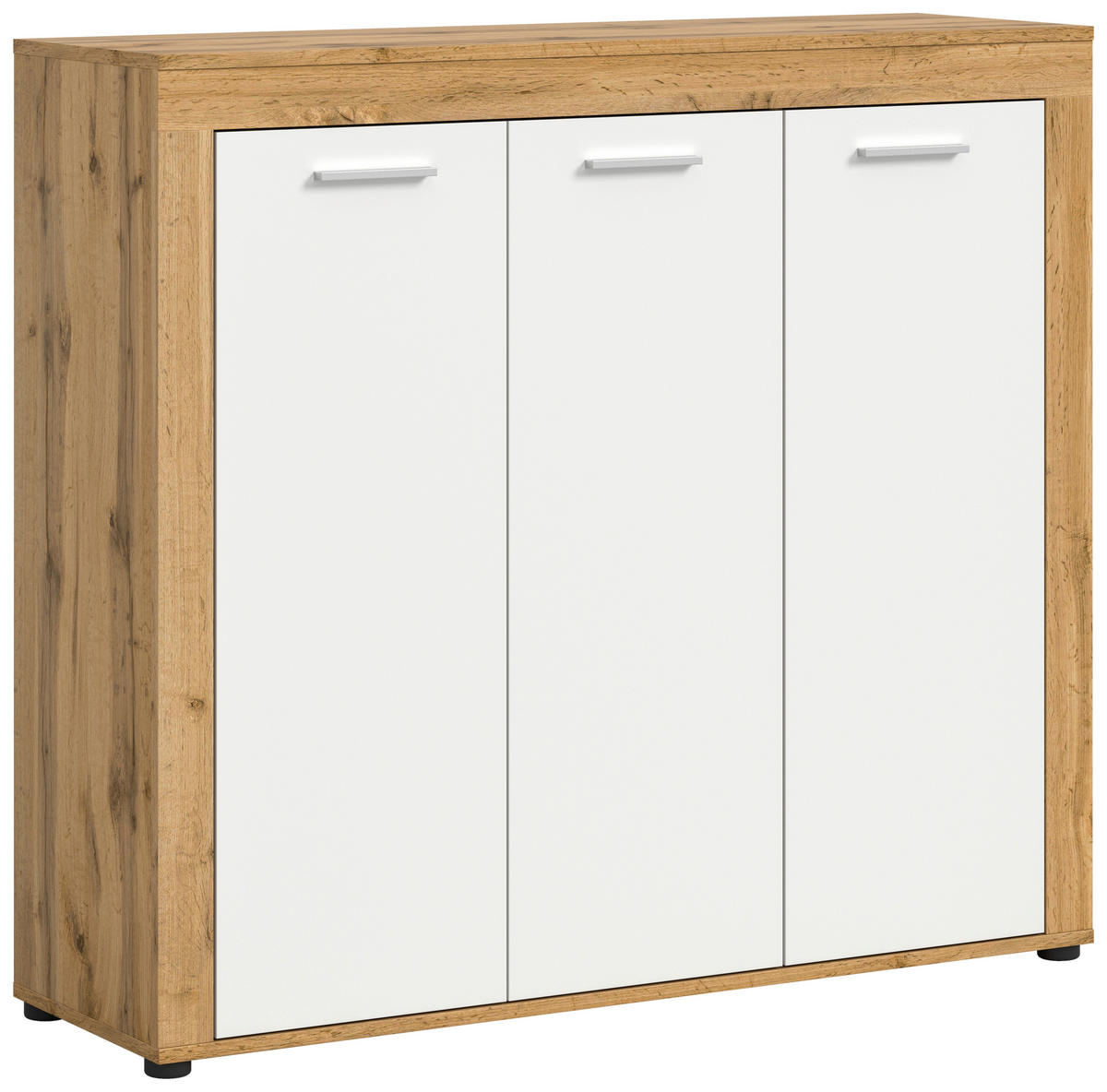 Schuhschrank JAM Eiche Wotan Nachbildung weiß B/H/T: ca. 120x108x37 cm JAM - Eiche/weiß (120,00/108,00/37,00cm) - xonox.home