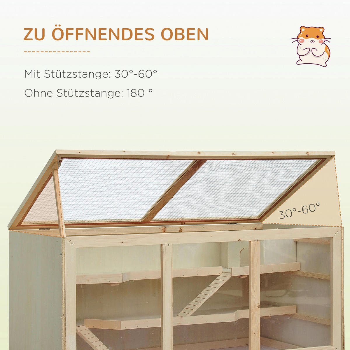 PawHut Nagerkäfig Nagerkäfig - (115,00/57,00/55,00cm) - PawHut