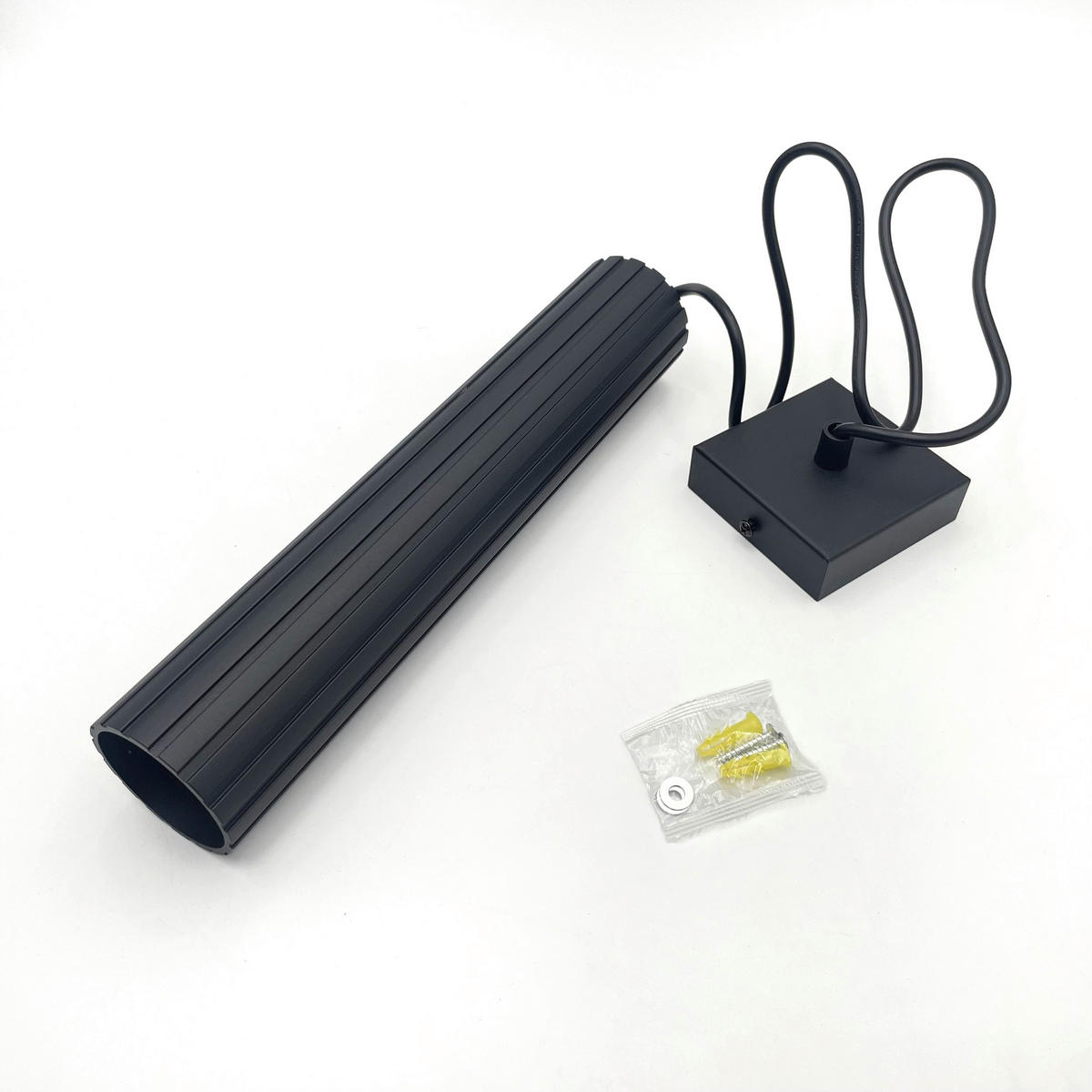 Lamkur Strahler schwarz Stahl B/H/L: ca. 6,5x118x6,5 cm 1 Brennstellen Prisma - schwarz (6,50/6,50/118,00cm) - Lamkur