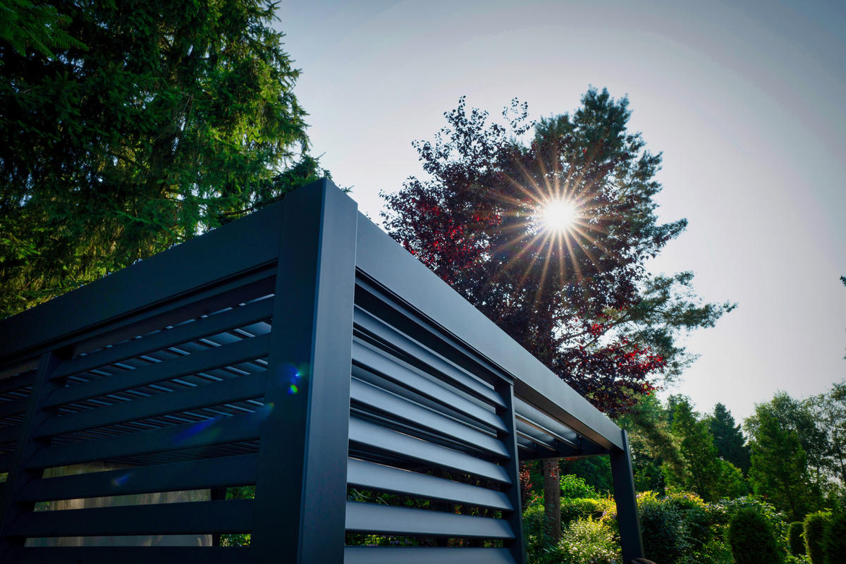 Mirador Lamellen-Seitenteil für Pergola Deluxe anthrazit Aluminium B/H/L: ca. 93x236,1x6 cm Deluxe - anthrazit (6,00/93,00/236,10cm) - Mirador