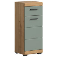 Schrank Scout Eiche Artisan Nachbildung salbei Nachbildung B/H/T: ca. 37x88x31 cm Scout - Eiche/salbei (37,00/88,00/31,00cm) - xonox.home