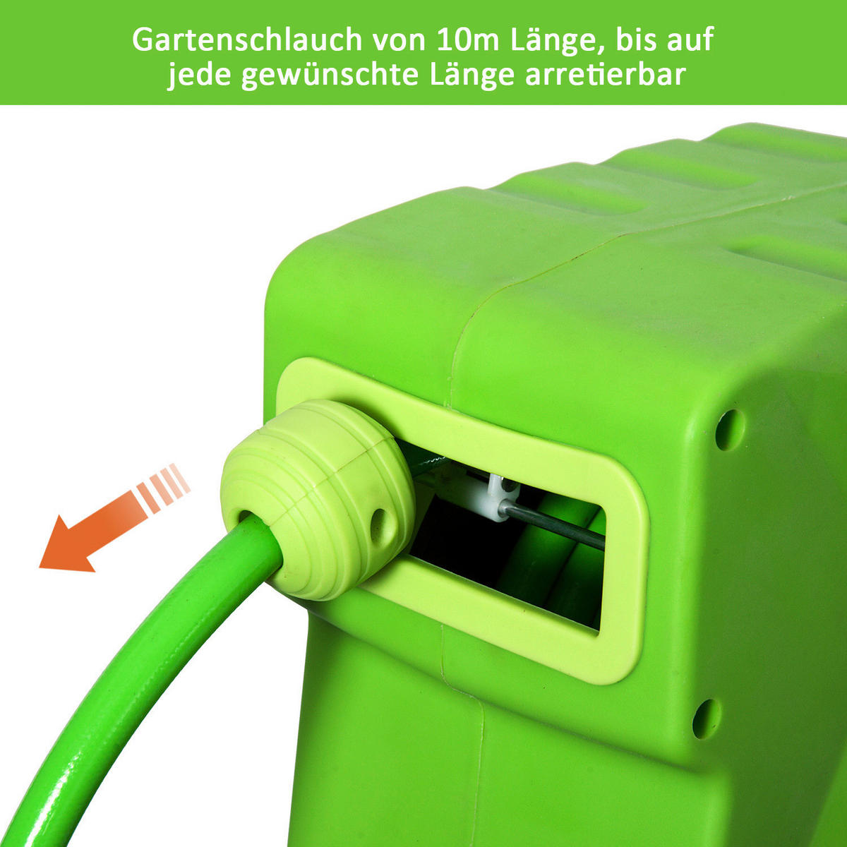 Outsunny Schlauchaufroller schwenkbar Schlauchaufroller 845-182 - grün (45,00/21,00/36,00cm) - Outsunny