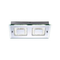 Just Light LED-Deckenleuchte LISA 11571-17 Chrom klar Glas Metall B/H/T: ca. 20x5,8x36 cm 2 Brennstellen LISA - klar/Chrom (20,00/5,80/36,00cm) - Just Light