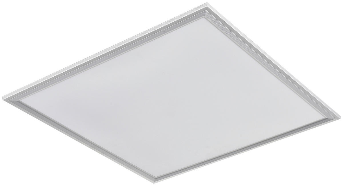 POCOline Deckenpanel Plano weiß silber Kunststoff Aluminium B/H/L: ca. 30x7x30 cm LED-Deckenpanel_Plano - weiß/silber (30,00/30,00/7,00cm) - POCOline