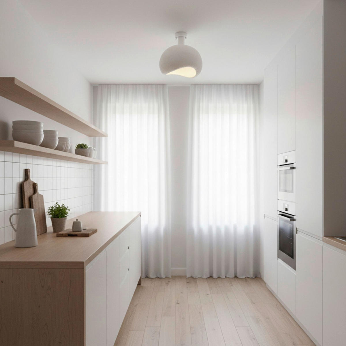 Opviq Deckenleuchte weiß Polyester-Mischgewebe Metall B/H/L: ca. 29x33x34 cm E27 1 Brennstellen Yontu - 15851 - weiß (34,00/29,00/33,00cm) - Opviq