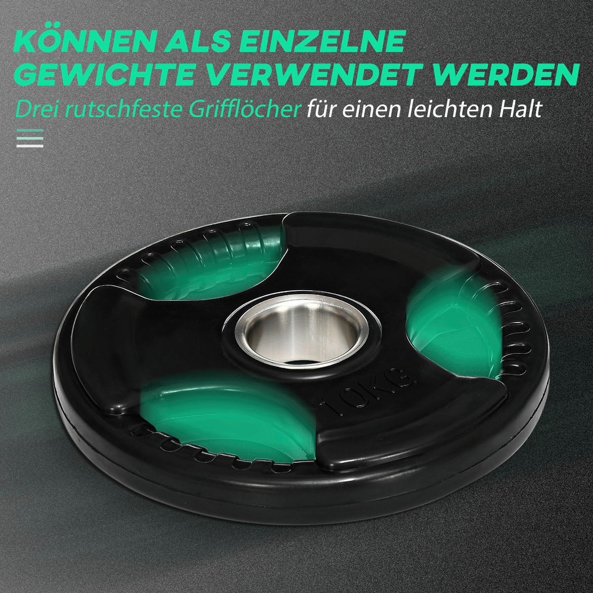 SPORTNOW Hantelscheibe schwarz Edelstahl B/H/L: ca. 32x32x4 cm Hantelscheibe - schwarz (4,00/32,00/32,00cm) - SPORTNOW