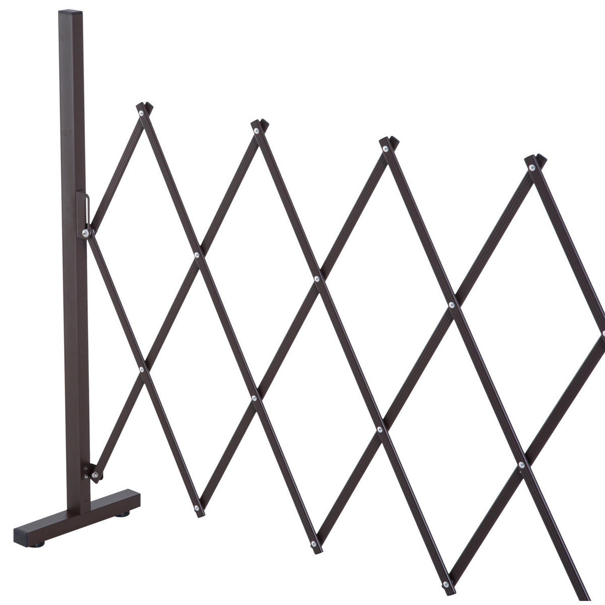 Outsunny Scherengitter dunkelbraun Aluminium B/H/L: ca. 31x103,5x300 cm Scherengitter - dunkelbraun (300,00/31,00/103,50cm) - Outsunny