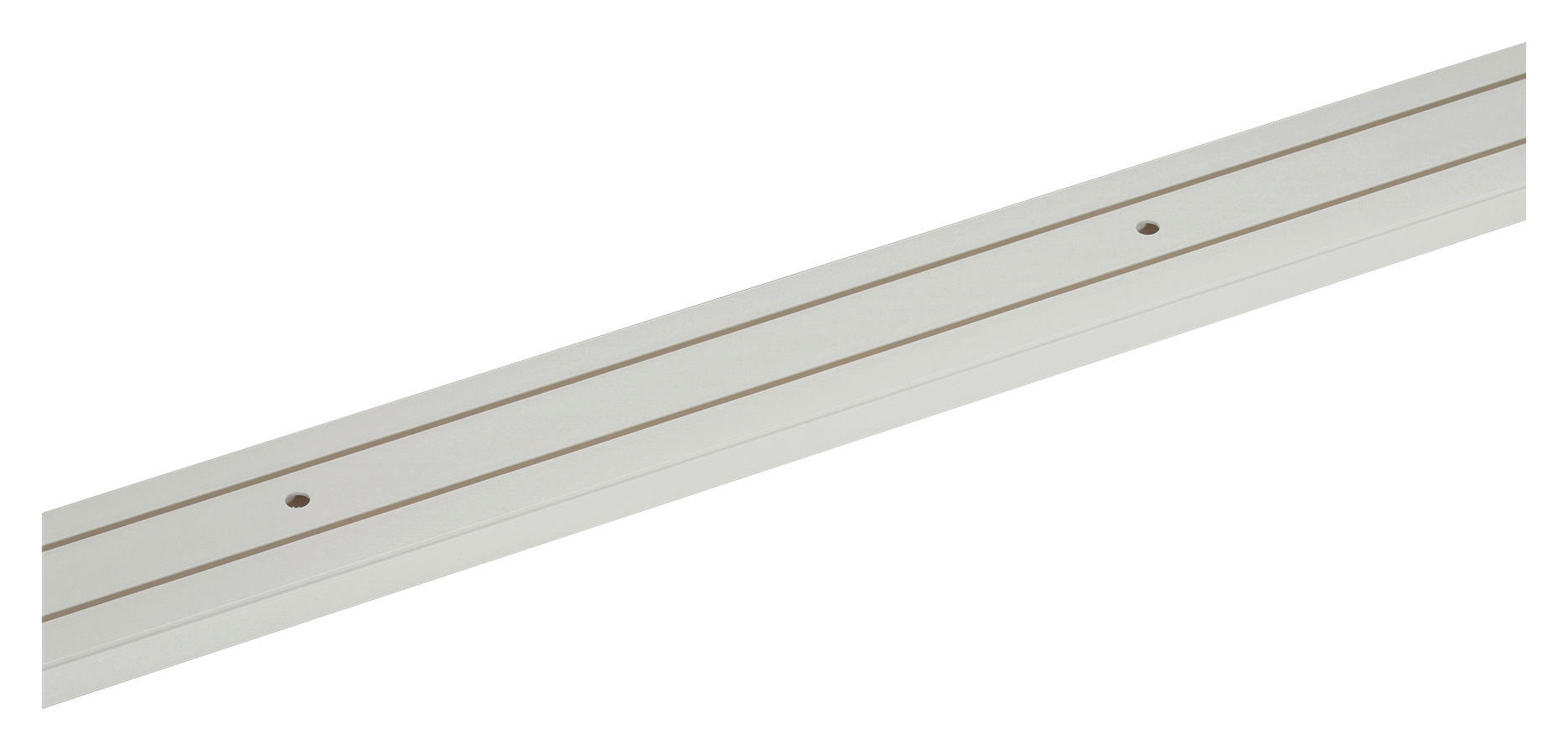 Gardinenschiene weiß Kunststoff L: ca. 210 cm 2.0 Läufe Schiene_Hohlkammer_2lfg. - weiß (210,00cm) - ondeco