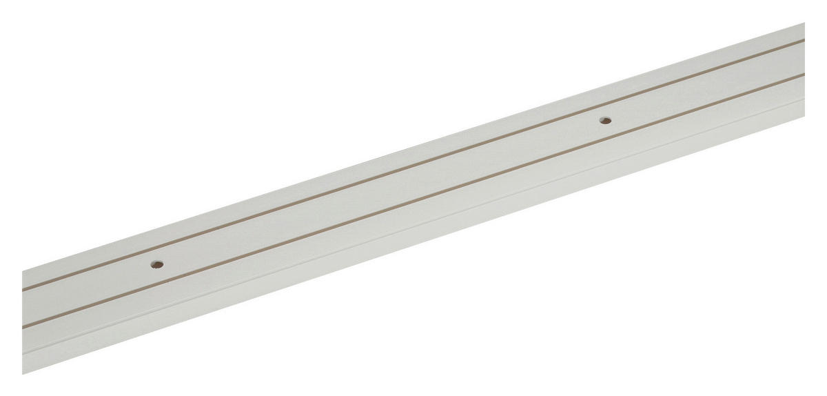 Gardinenschiene weiß Kunststoff L: ca. 210 cm 2.0 Läufe Schiene_Hohlkammer_2lfg. - weiß (210,00cm) - ondeco