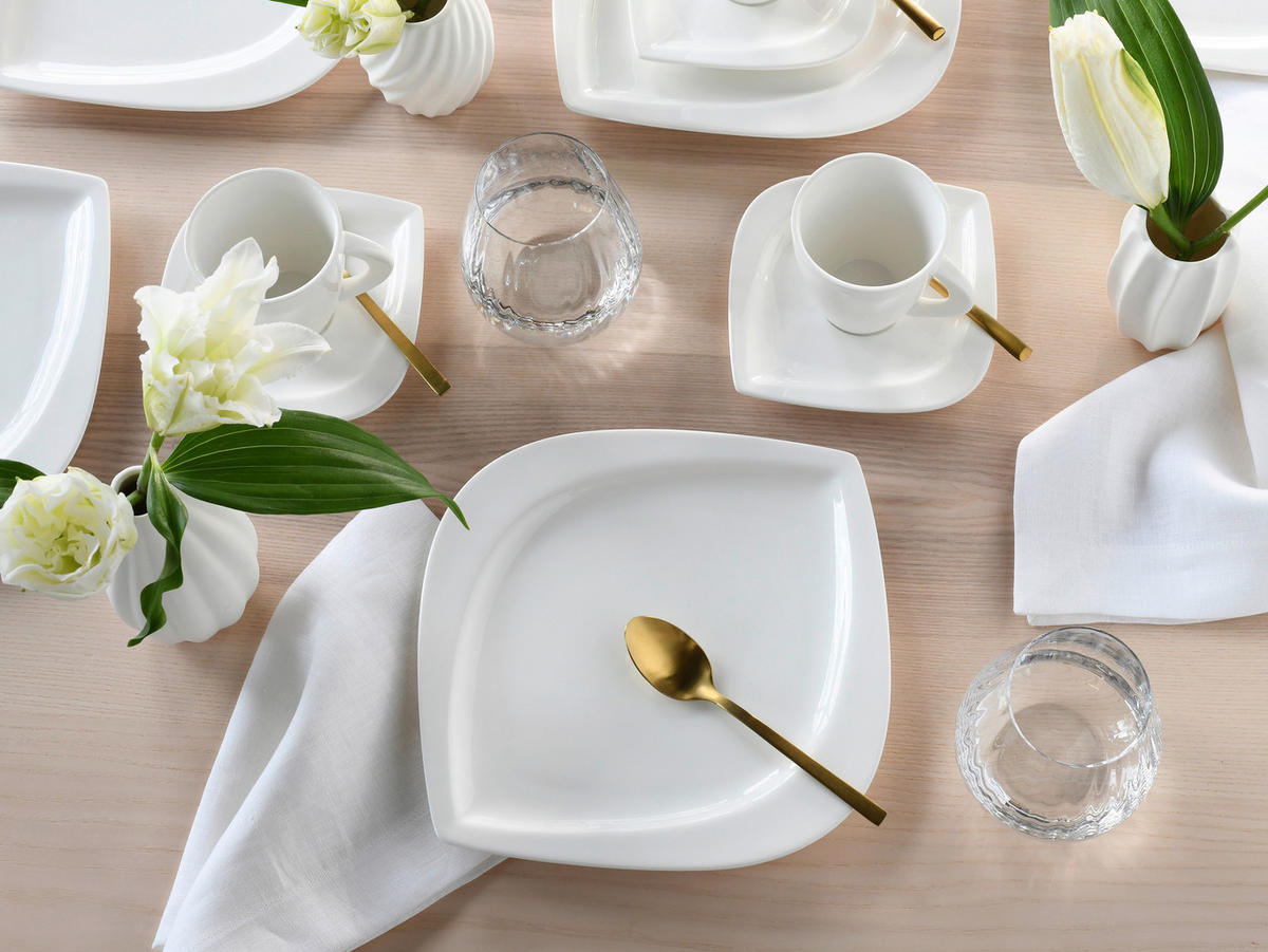 CreaTable Kaffeeservice Melbourne creme Porzellan 18 tlg. Melbourne - creme - CreaTable