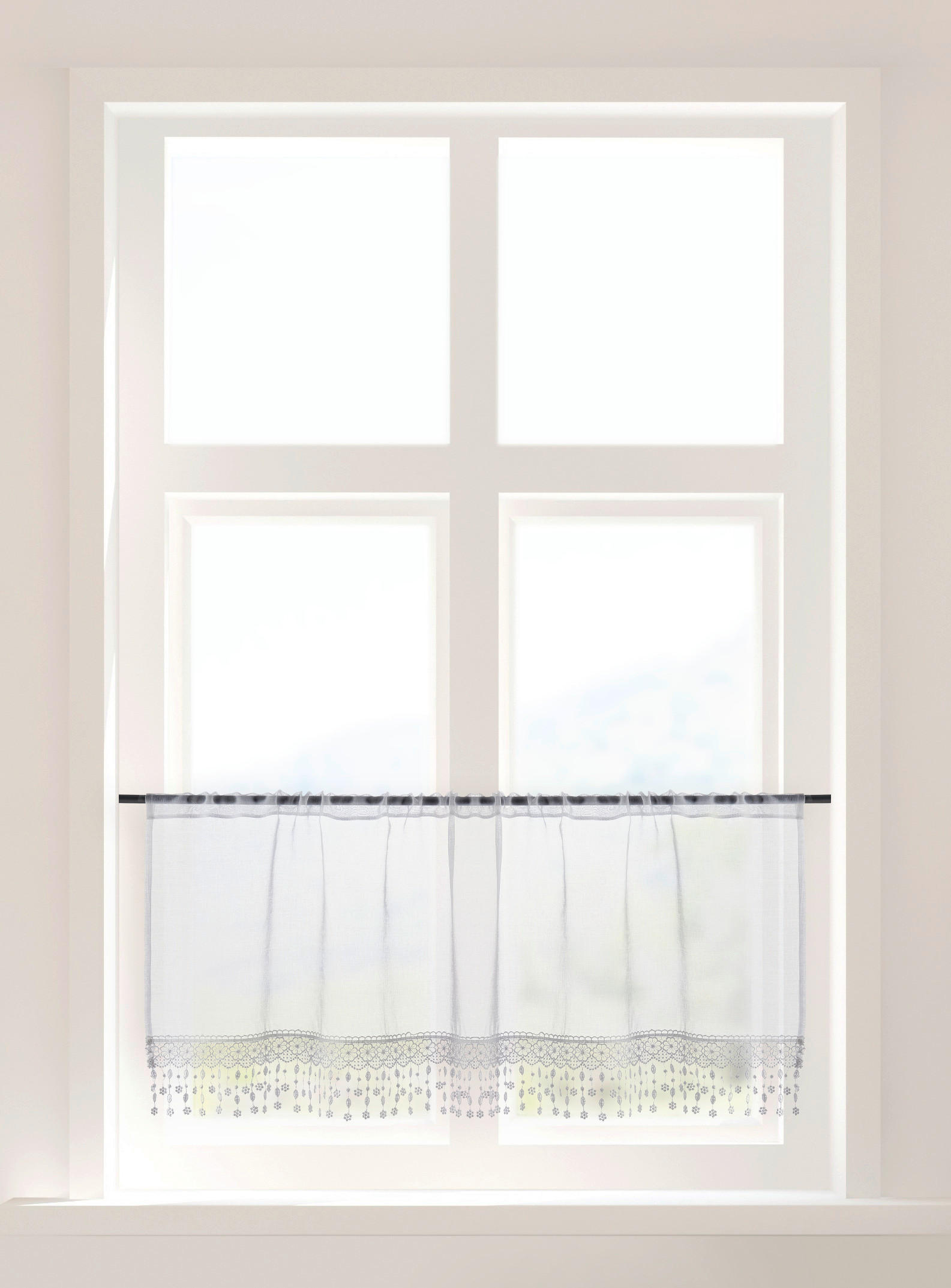 Scheibengardine Rinara weiß B/L: ca. 45x120 cm Rinara - weiß (45,00/120,00cm) - CASA CREATION