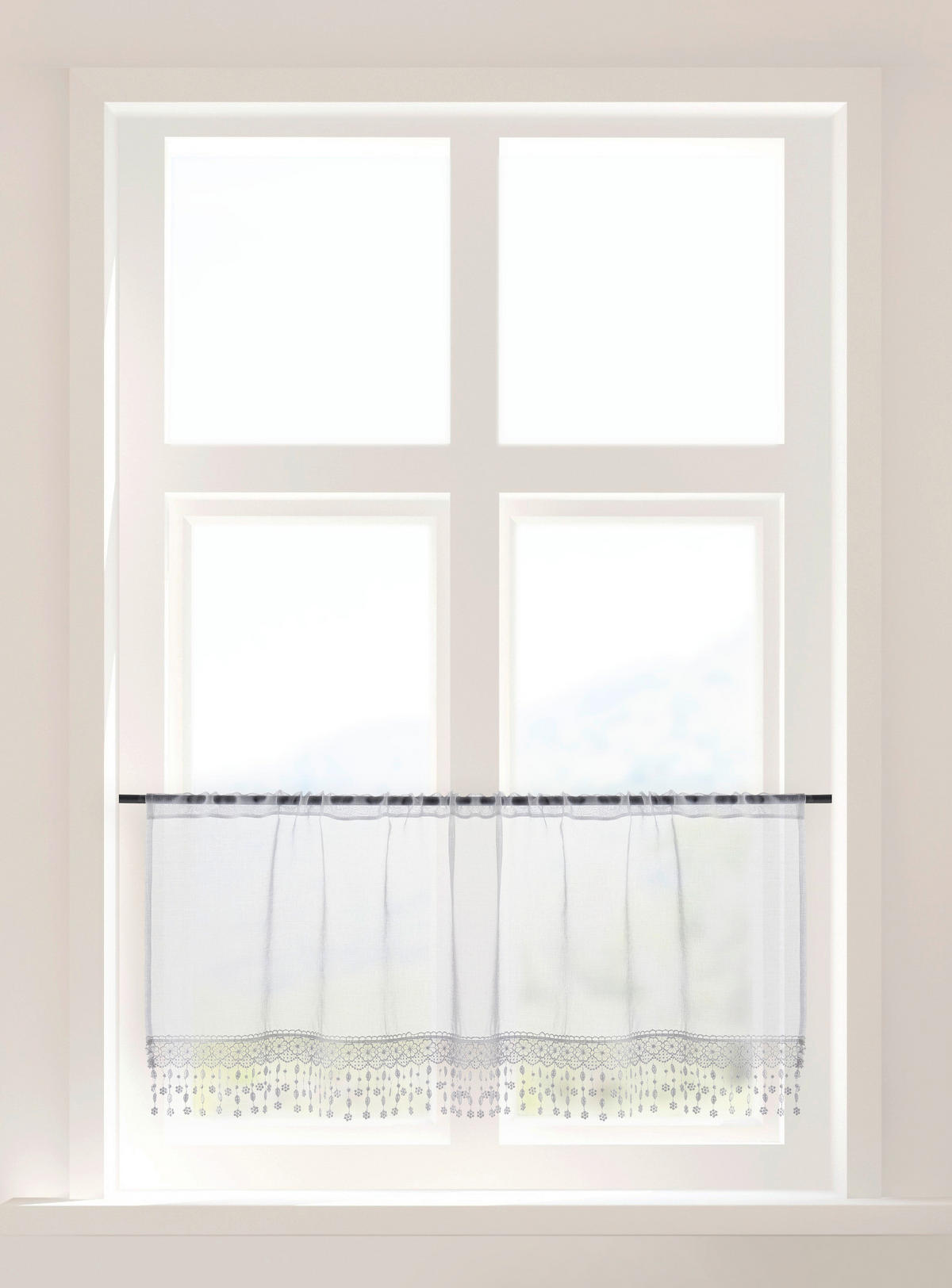 Scheibengardine Rinara weiß B/L: ca. 45x120 cm Rinara - weiß (45,00/120,00cm) - CASA CREATION