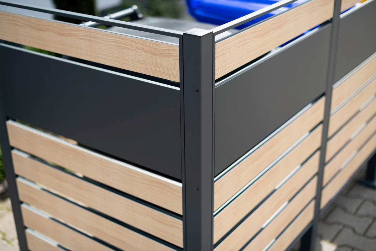 Westmann MülltonnenverkleidungBox Planum Box Planum - natur/anthrazit (90,00/250,00/120,00cm) - Westmann
