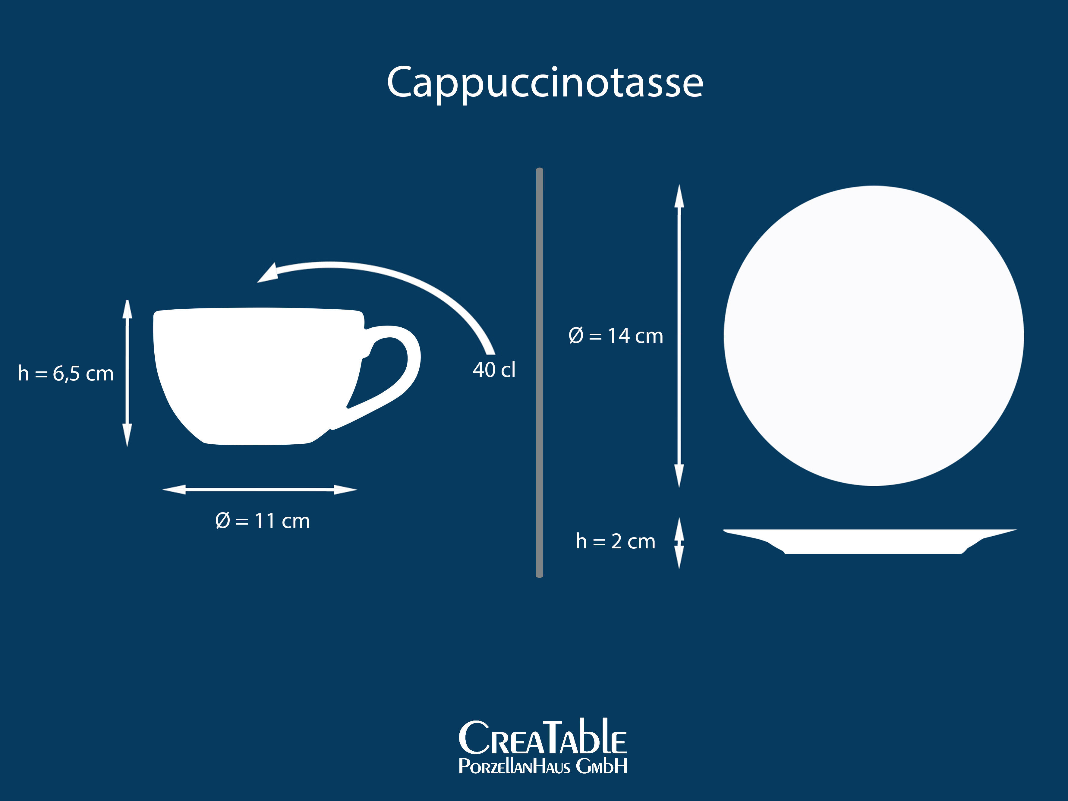 CreaTable Tassen-Set Caldera Caldera - mehrfarbig - CreaTable