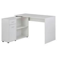 Schreibtischkombination weiß B/H/T: ca. 120x75,5x106,5 cm Schreibtischkombination - weiß (120,00/75,50/106,50cm) - Wohnling