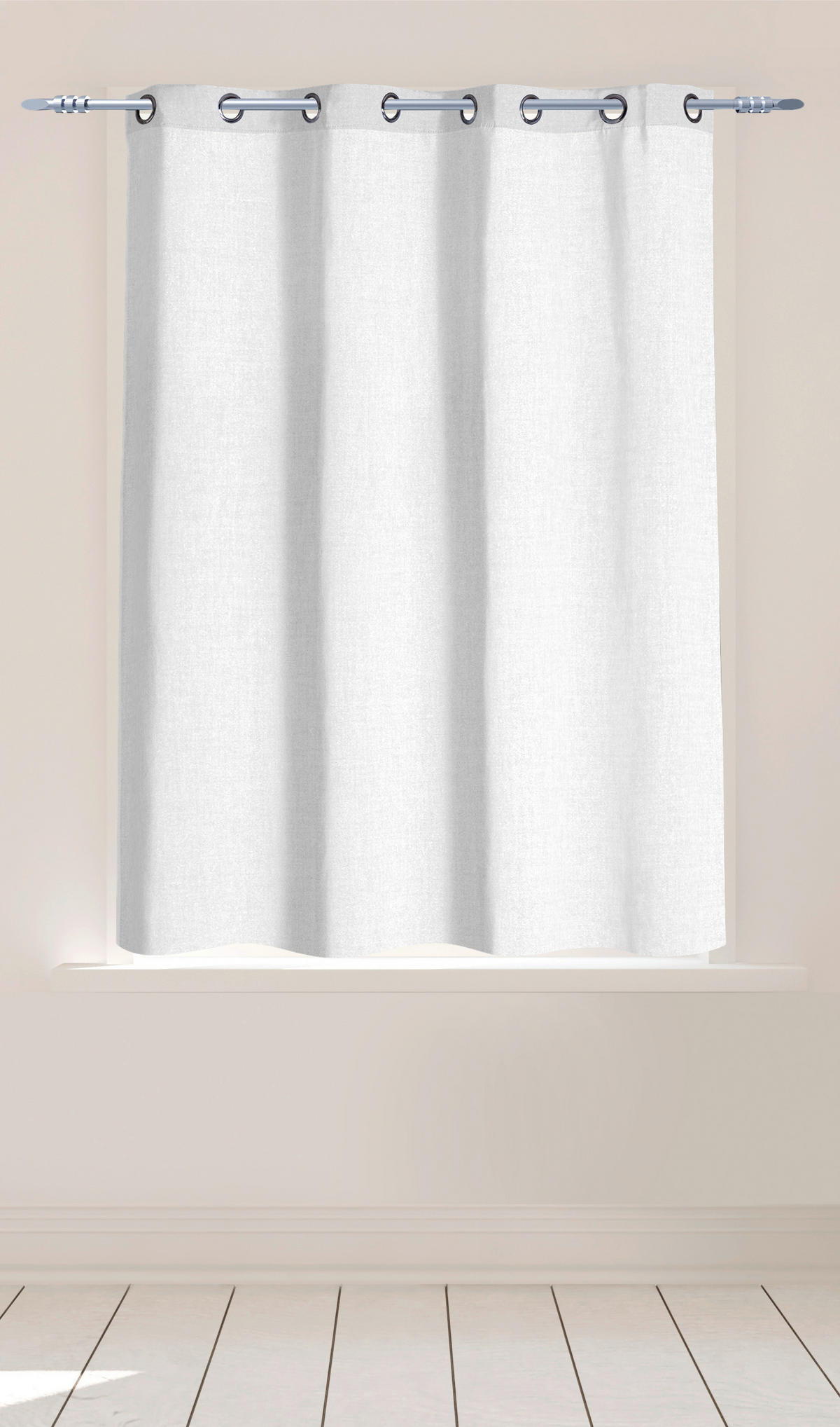 Ösenvorhang Cleo weiß B/L: ca. 140x175 cm Cleo - weiß (140,00/175,00cm) - POCOline