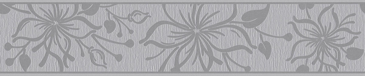 Borte Blumenranke grau B/L: ca. 13x500 cm Borte_3466-67 - grau (13,00/500,00cm)