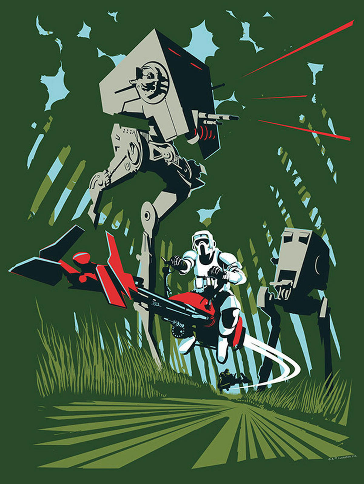 Komar Poster Star Wars Classic Vector Endor Star Wars B/L: ca. 30x40 cm Star Wars Classic Vector Endor - (30,00/40,00cm) - Komar