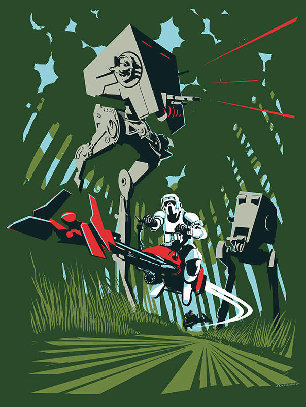 Komar Poster Star Wars Classic Vector Endor Star Wars B/L: ca. 30x40 cm günstig online kaufen