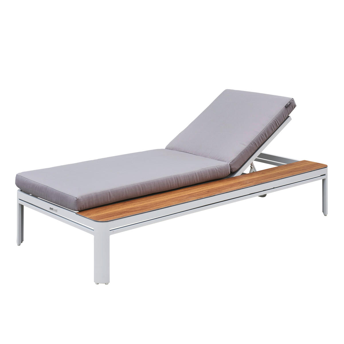 AXI Outdoor Living Gartenliege Kira weiß Metall B/H/L: ca. 89x88x195 cm Kira - braun/weiß (195,00/89,00/88,00cm) - AXI Outdoor Living