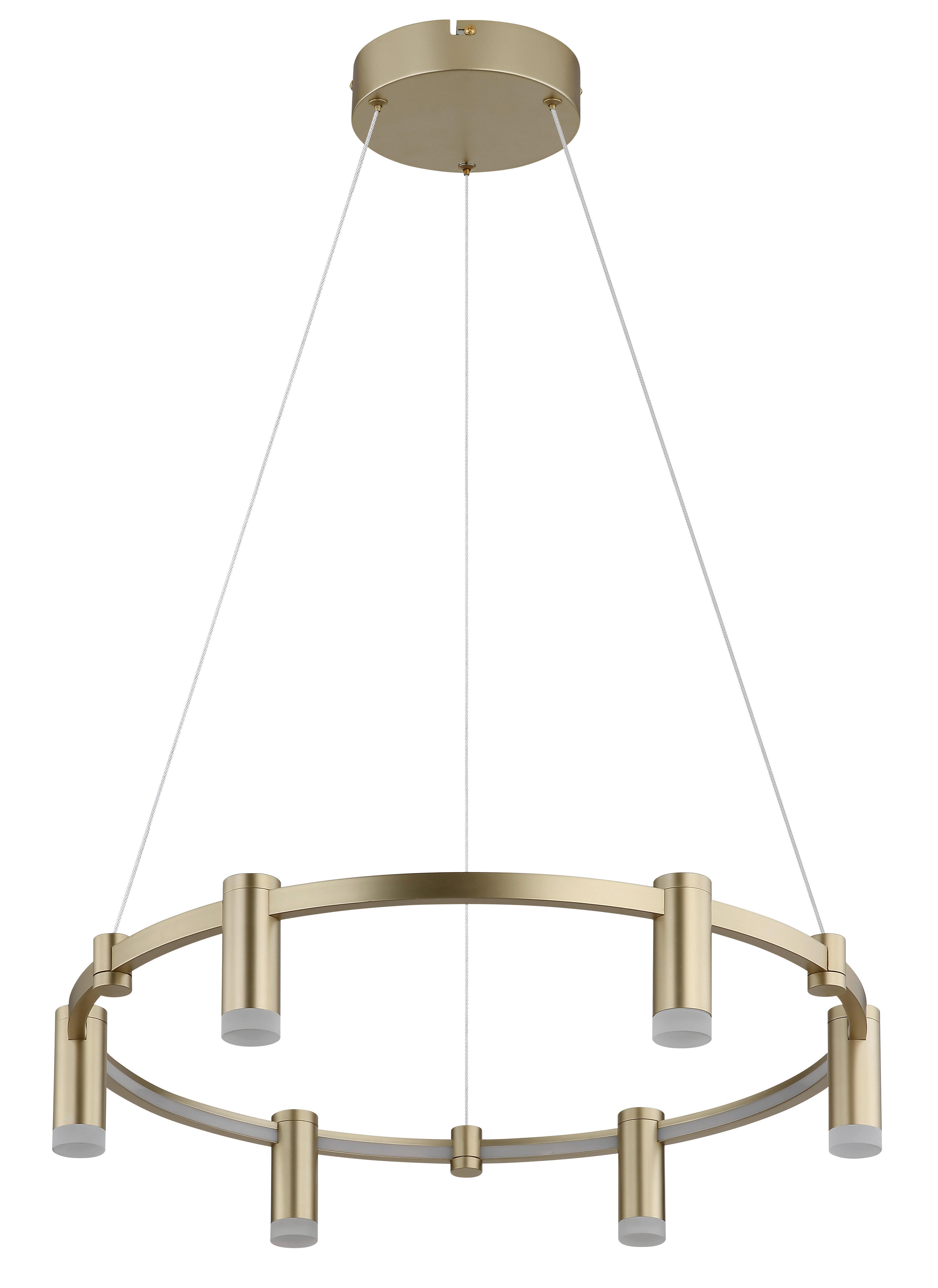 GLOBO Hängeleuchte Opal gold Acryl Aluminium Metall H/D: ca. 120x62 cm 1.0 Brennstellen Castela - gold/Opal (62,00/120,00cm) - GLOBO