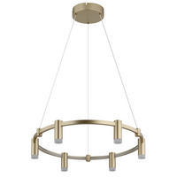 GLOBO Hängeleuchte Opal gold Acryl Aluminium Metall H/D: ca. 120x62 cm 1.0 Brennstellen Castela - gold/Opal (62,00/120,00cm) - GLOBO