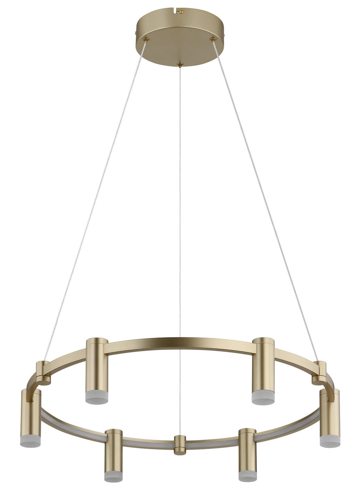 GLOBO Hängeleuchte Opal gold Acryl Aluminium Metall H/D: ca. 120x62 cm 1.0 Brennstellen Castela - gold/Opal (62,00/120,00cm) - GLOBO