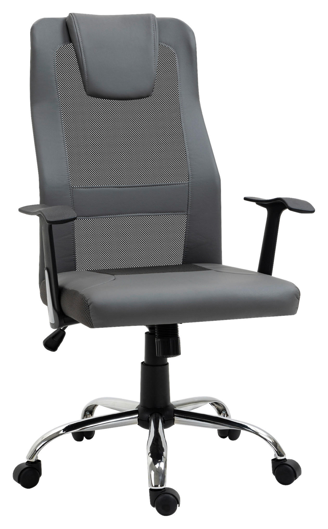 Drehstuhl 921-141GY grau 921-141GY - grau (66,00/118,00/73,00cm) - Vinsetto