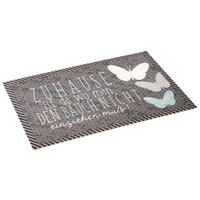 Fußmatte Velvet dunkelgrau B/L: ca. 40x60 cm Velvet - dunkelgrau (40,00/60,00cm)