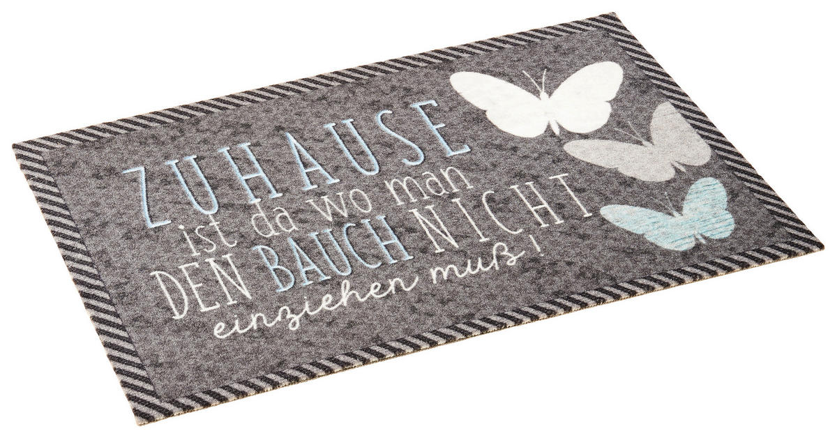 Fußmatte Velvet dunkelgrau B/L: ca. 40x60 cm Velvet - dunkelgrau (40,00/60,00cm)